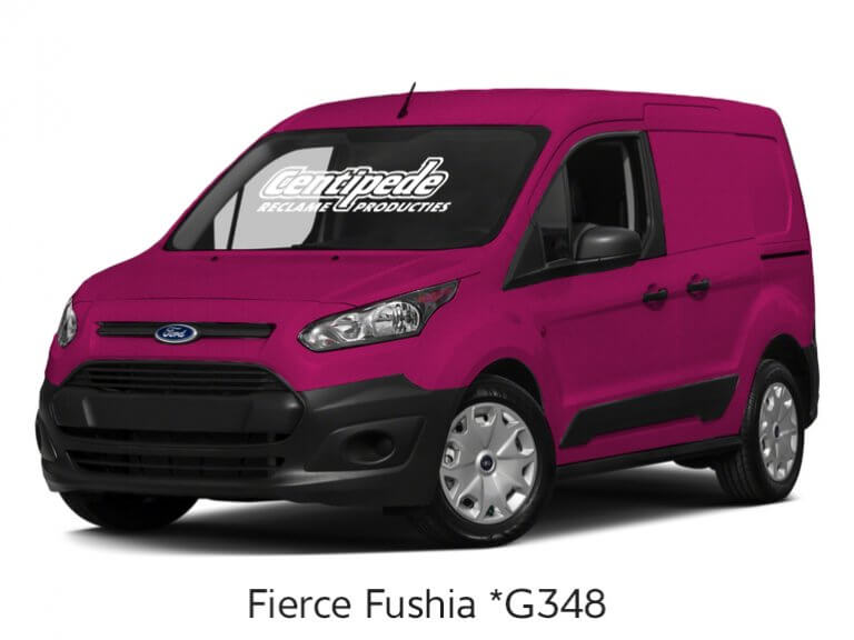 Carwrapping bestelauto voorbeeldfoto Fierce Fushia