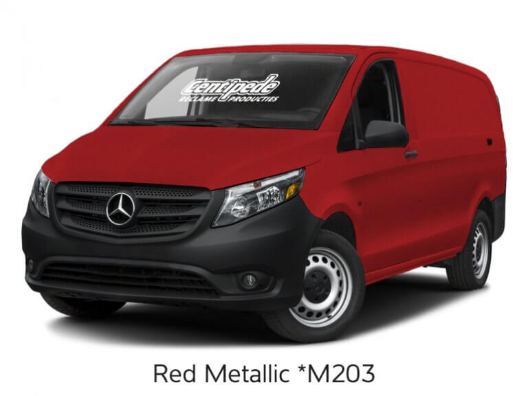 Carwrapping bestelbus voorbeeldfoto Red Metallic