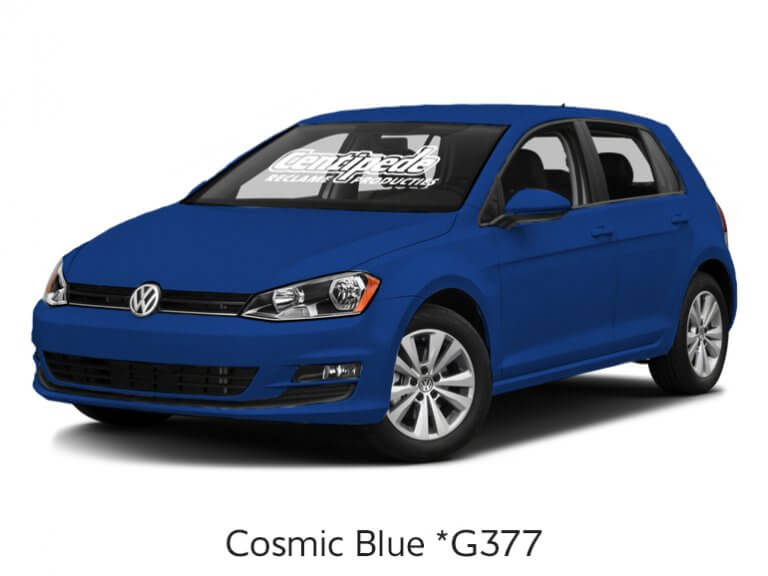 Carwrapping personenauto voorbeeldfoto Cosmic Blue